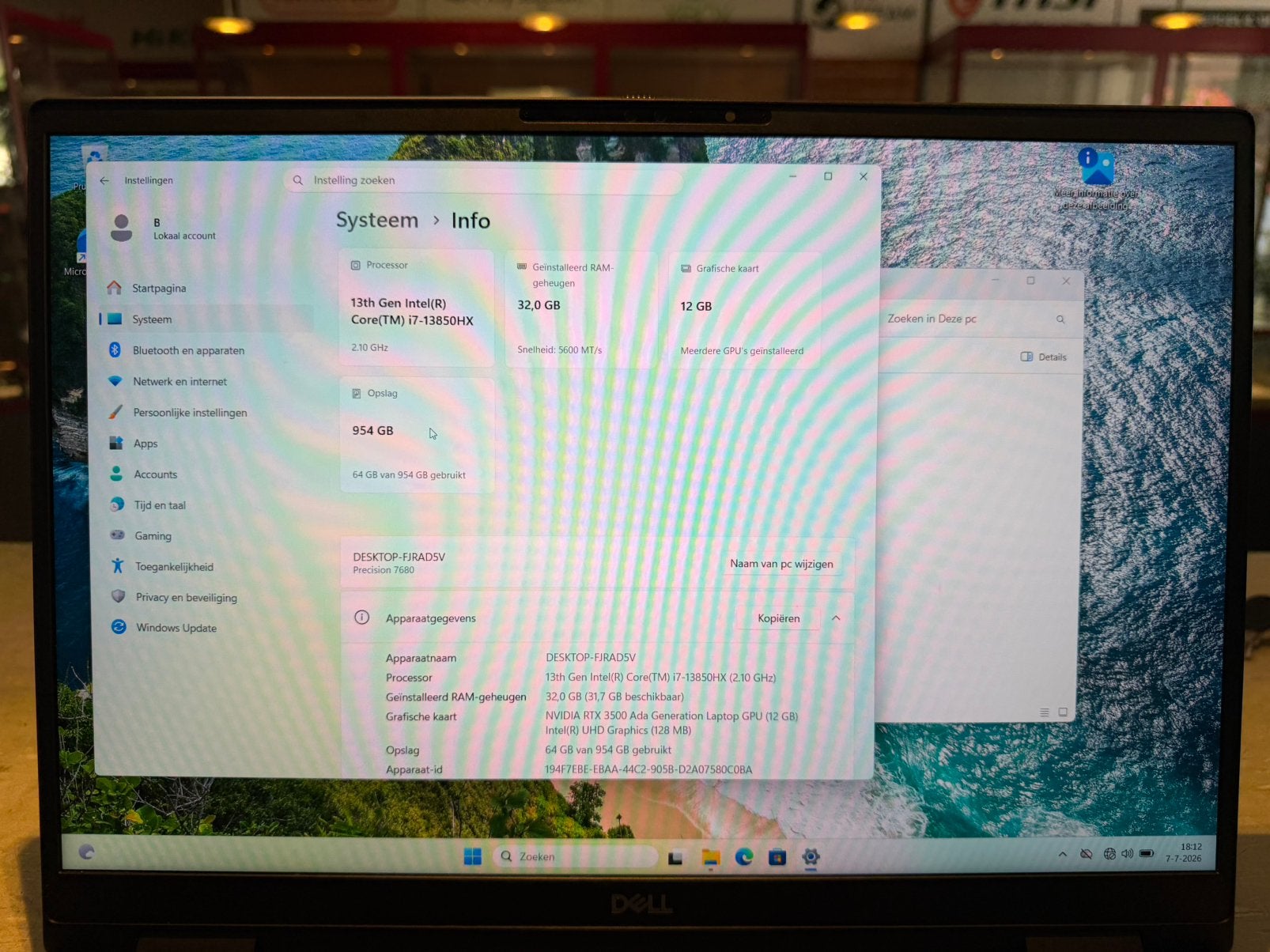 Dell Precision 7680 i7 13th gen /32gb/1tb /12GB RTX 3500 ADA, Computers en Software, Ophalen of Verzenden, Dell, Dell@info.nl