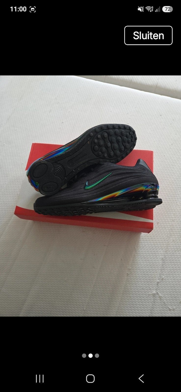 Nike Shox TL Nova sneakers zwart met regenboog accenten, Zwart, Nike, Ophalen of Verzenden, Sneakers of Gympen