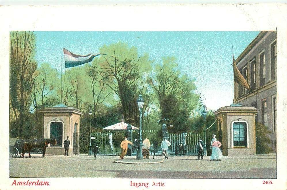 304-025-021 Amsterdam Ingang Artis, Verzenden, Voor 1920, Noord-Holland