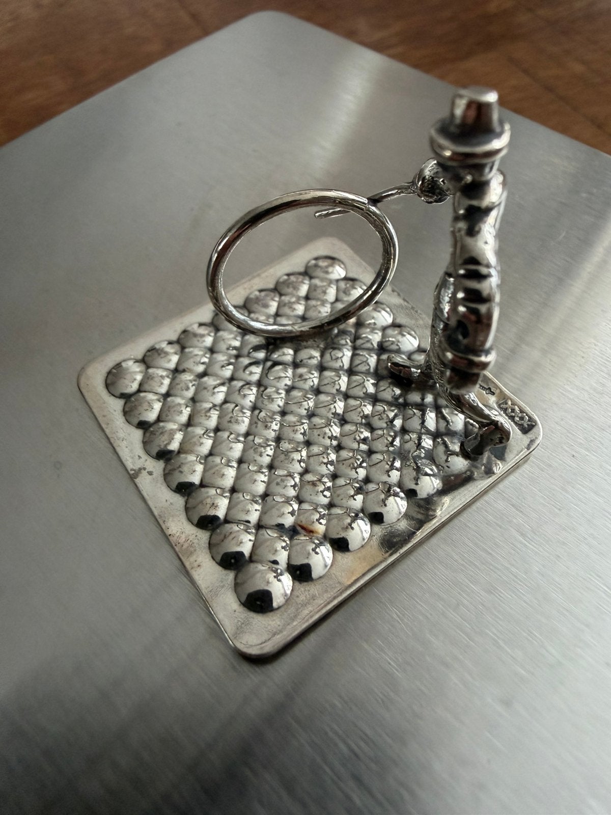 🩶 Zilveren miniatuur man met de hoepel 🩶, Ophalen of Verzenden, Zilver