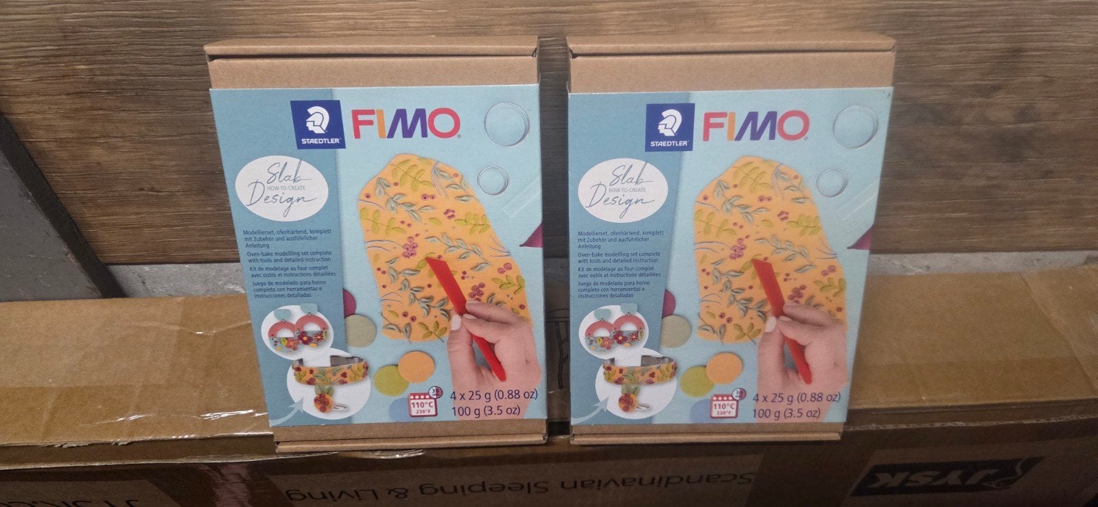 FIMO Slab Design Klei Set - 2 stuks, Nieuw, Meerkleurig, Ophalen of Verzenden, Kunststof