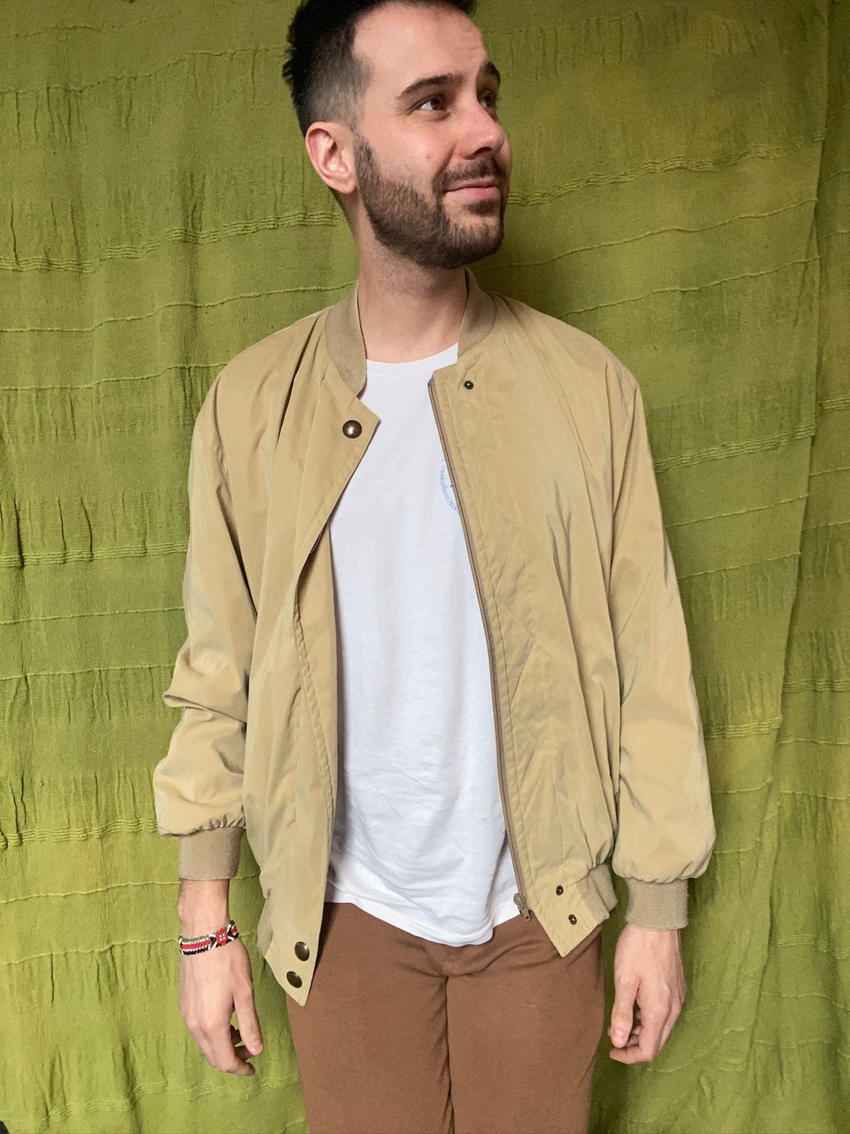 Vintage jas / jack / zomerjas - beige - unisex, Hgv, Maat 48/50 (M), Beige, Hgv