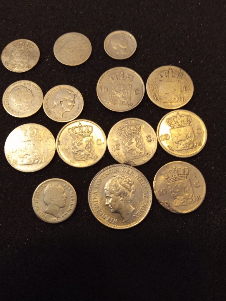 Diversen Zilveren munten. Willem 1 en Willem 3-Wilhelmina, Zilver, Ophalen of Verzenden, Koning Willem I, Losse munt