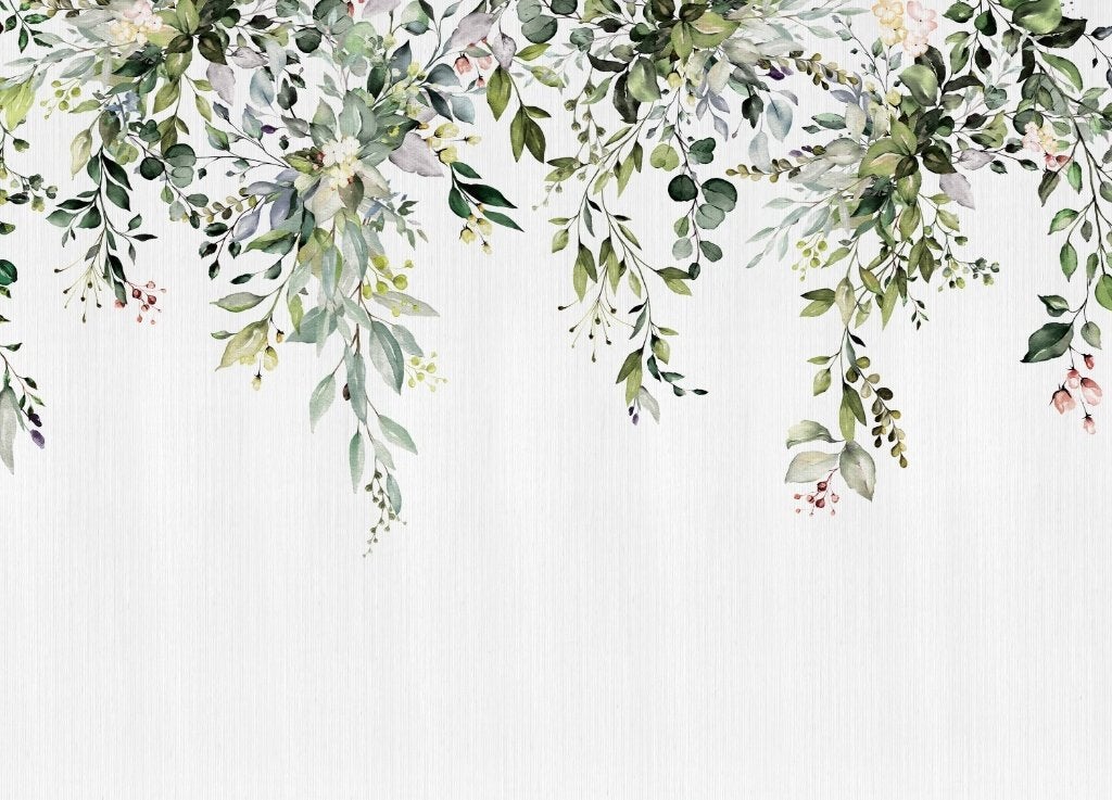 Hangende bladeren fotobehang Eucalyptus 375x270 Ook Op Maat, Huis en Inrichting, Stoffering | Behang, Verzenden, Fotobehang