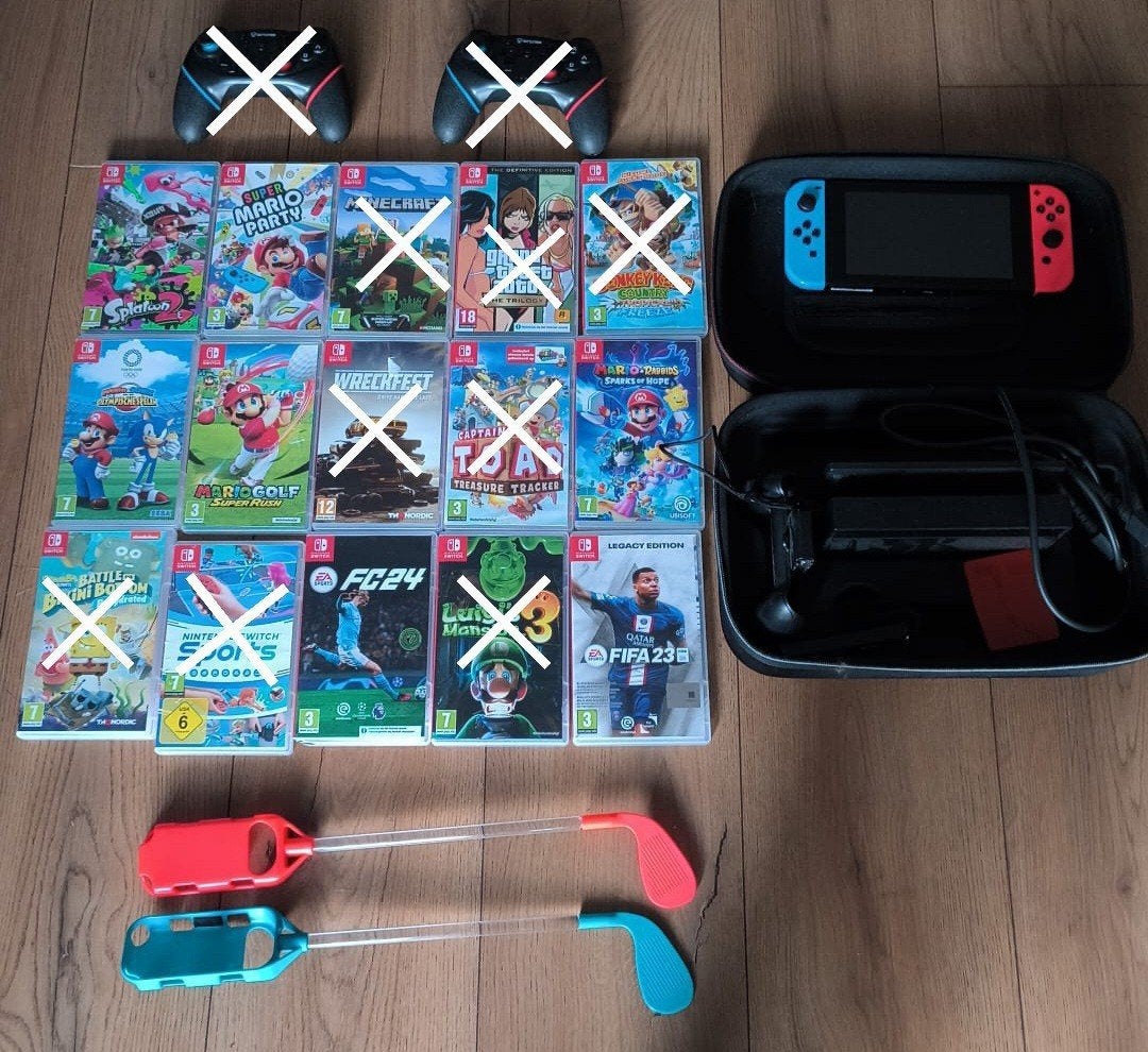Nintendo Switch Compleet met Games, Koffer & Accessoires, Spelcomputers en Games, Met games, Met 2 controllers, Ophalen of Verzenden