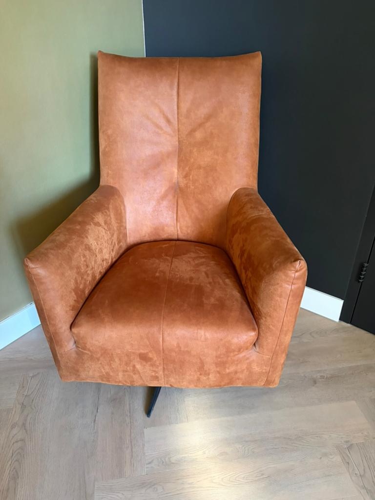 draaistoelen, Huis en Inrichting, Fauteuils, Ophalen of Verzenden, Zo goed als nieuw, 50 tot 75 cm, Leer