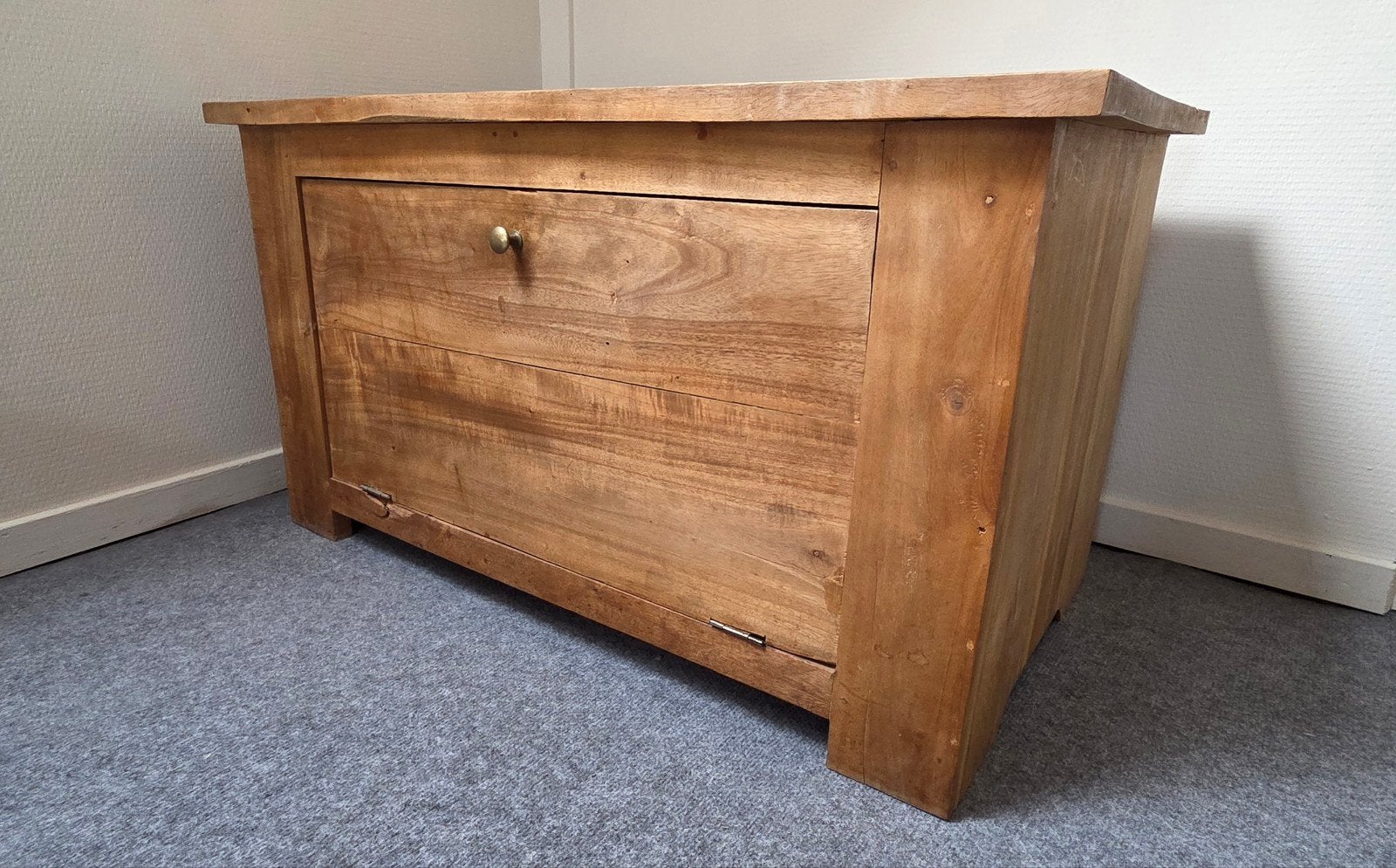 Teak houten kist - 90x49x50 cm, Huis en Inrichting, Woonaccessoires | Kisten, Ophalen, Gebruikt, 50 tot 75 cm, Teakhout