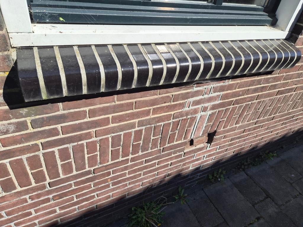 Keramische vensterbank stenen donkerbruin, +/- 55stuks, Ophalen, Gebruikt, Keramiek, Overige typen