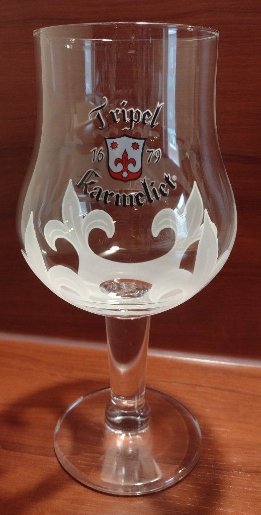 Tripel Karmeliet Glazen 30cl M16. (E), Verzamelen, Biermerken, Gebruikt, Glas of Glazen, Overige merken, Ophalen of Verzenden