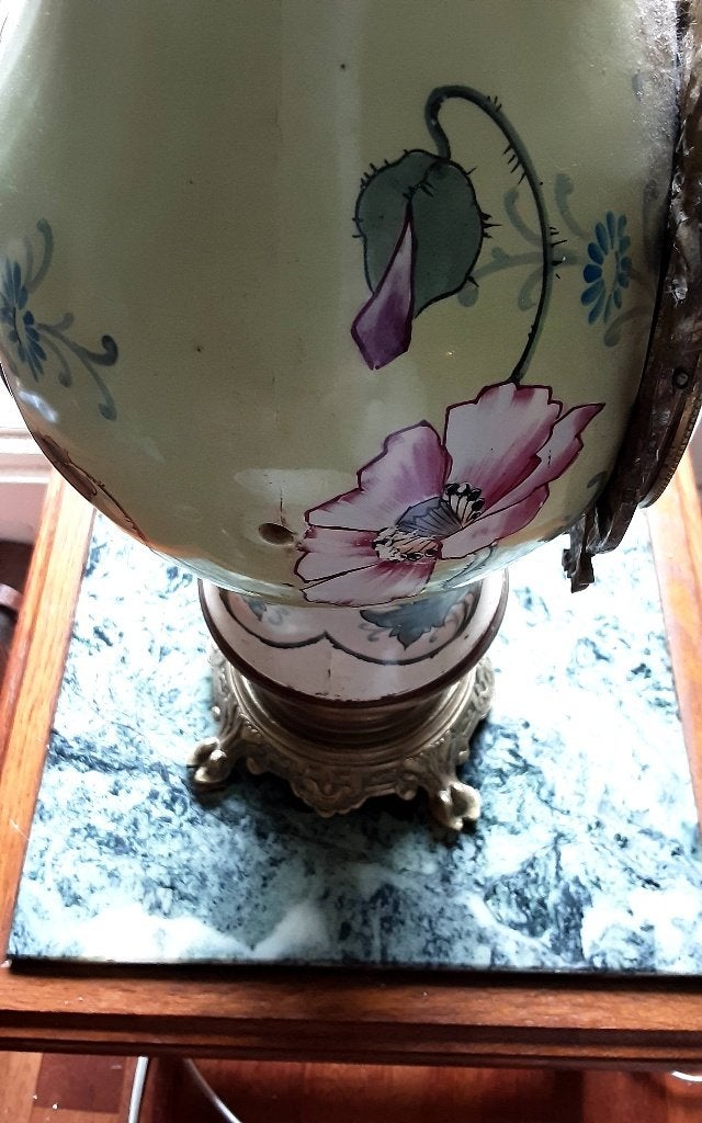 Koper cloisonne klok, Ophalen of Verzenden
