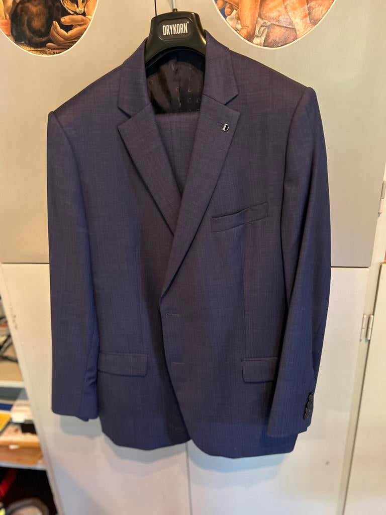 Digel zomerkostuum, maat 45, blauw, incl overhemd, das 100,-, Ophalen of Verzenden, Nieuw, Overige maten, Blauw