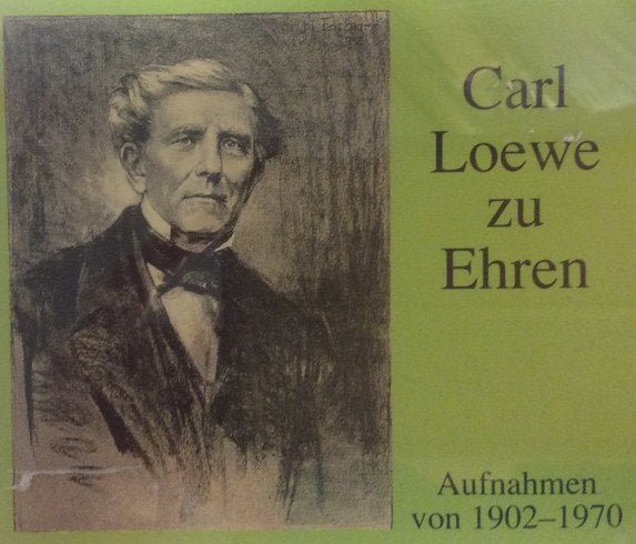 CARL LOEWE Aufnahmen von 1902-1970 2 - CD LV TOP CONDITIE, Ophalen of Verzenden, Romantiek, Zo goed als nieuw, Vocaal