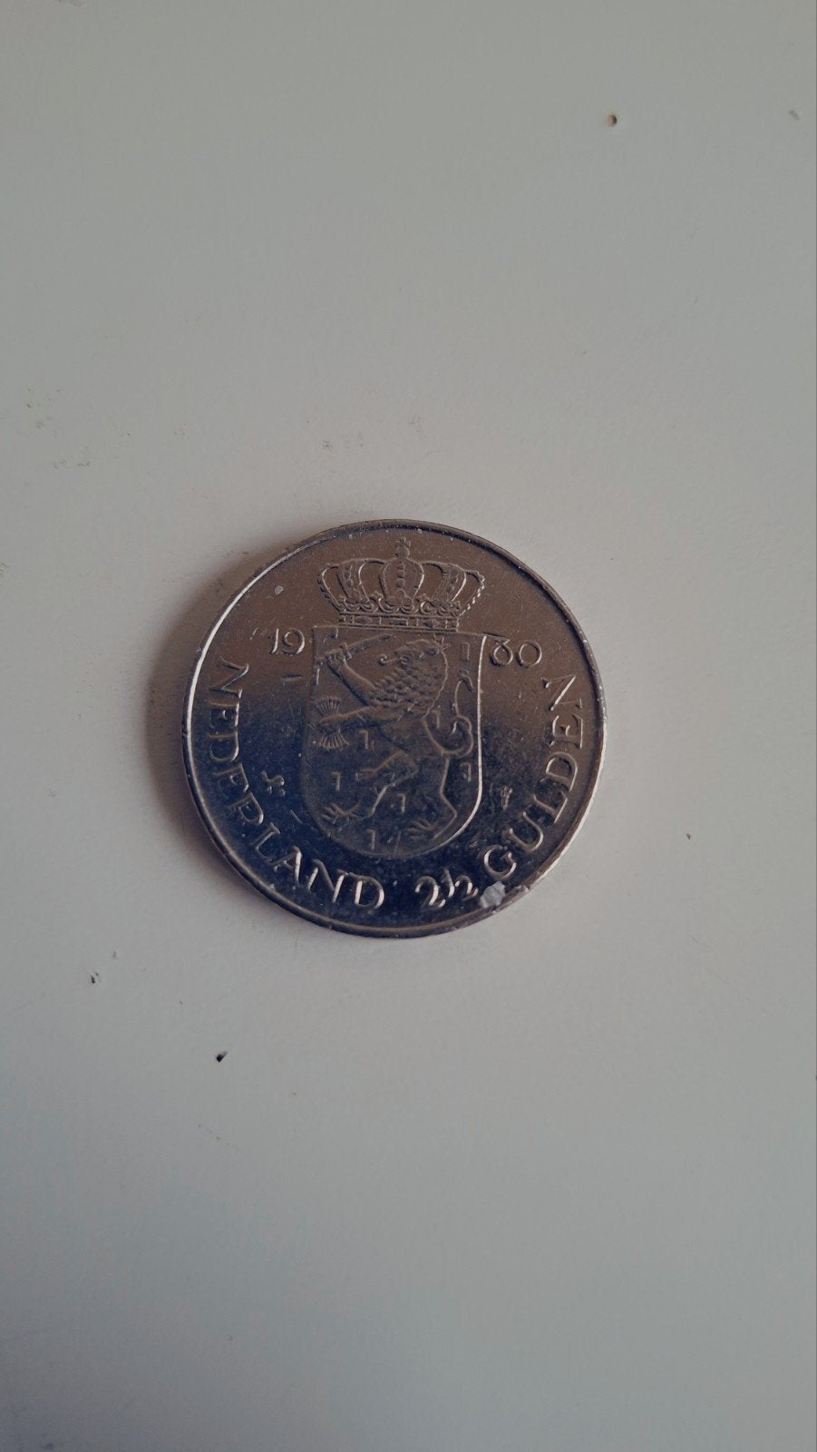 Nederlandse 2,5 Gulden munt uit 1980 - Koningin Juliana, Postzegels en Munten, Munten | Nederland, Ophalen of Verzenden