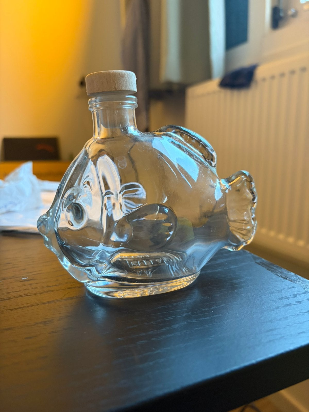 Vintage glazen visfles karaf - KEFLA DEPOSE (0.2L), Ophalen