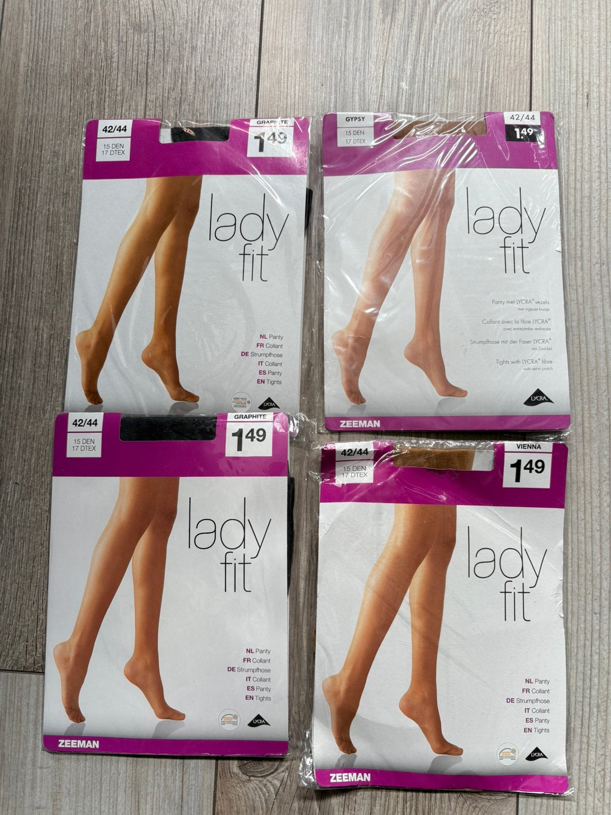 Set 4 nieuwe panty’s maat 42/44, Kleding | Dames, Leggings, Maillots en Panty's, Zwart, Nieuw, Overige maten, Ophalen of Verzenden
