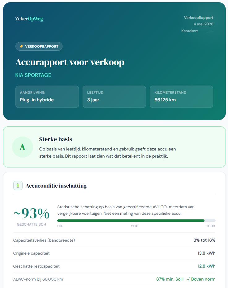 Soh VerkoopRapport | Accu inzichtelijk voor de koper |€24,95, 24-uursservice, Overige werkzaamheden