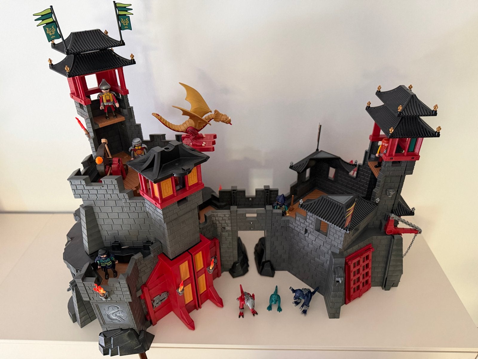 Playmobil Drakenburcht (5479) met uitbreiding (5480), Gebruikt, Complete set, Fantasy, Ophalen of Verzenden