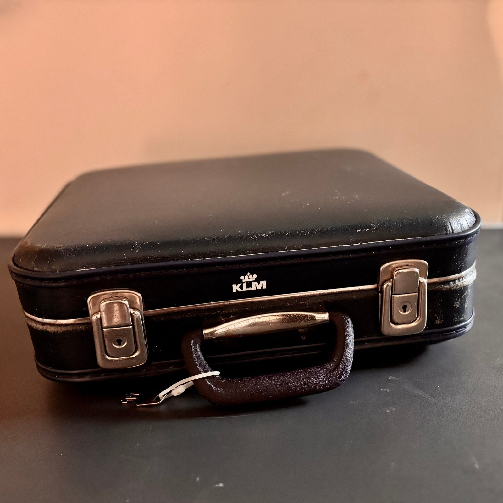 Originele Vintage KLM Stewardessenkoffer (37x37 cm), Ophalen of Verzenden, Gebruikt, Overige typen