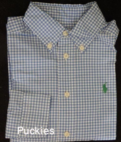 Lichtblauw/wit geruit Ralph Lauren overhemd maat 116 NIEUW, Kinderen en Baby's, Kinderkleding | Maat 116, Nieuw, Jongen, Overhemd of Blouse