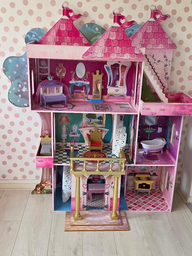 Kidkraft houten poppenhuis, Kinderen en Baby's, Speelgoed | Poppenhuizen, Ophalen, Gebruikt, Poppenhuis