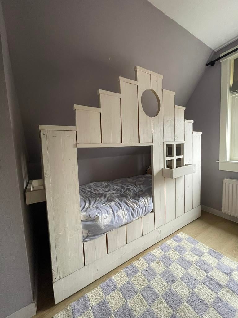 Vogelhuis bed/ steigerhout bed/ kinderbed, Kinderen en Baby's, Kinderkamer | Bedden, 85 tot 100 cm, Zo goed als nieuw, 180 cm of meer