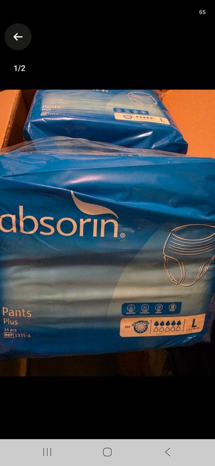 Absorin incontinentie onderbroek/luiers, Ophalen of Verzenden, Nieuw