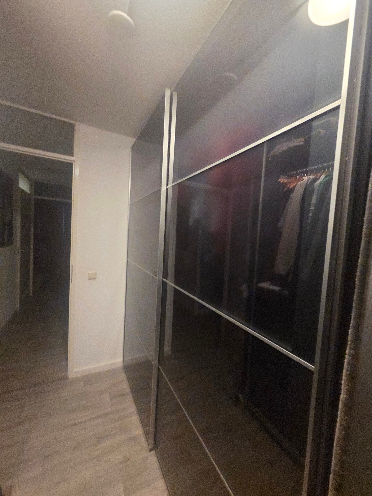 4 grijze glaspanelen voor IKEA Pax schuifdeuren, Ophalen