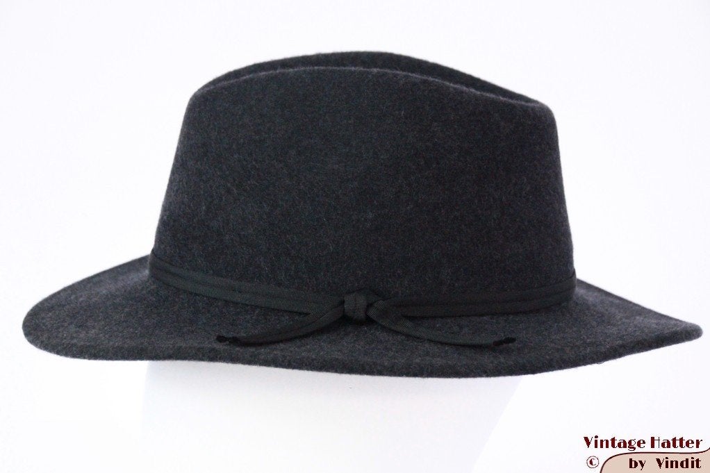Gleufhoed Brixton Coleman donker grijs wolvilt 59 (M) Nieuw