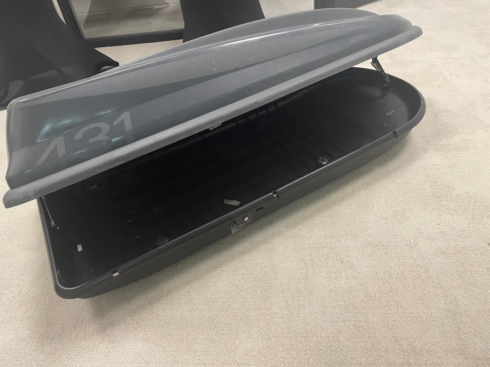 Originele Audi Q5 Dakkoffer 431L + Dakdragers | Complete Set, Ophalen, Gebruikt