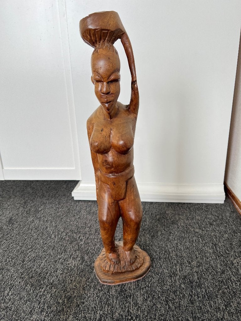 Hout beeld, Antiek en Kunst, Kunst | Beelden en Houtsnijwerken, Ophalen, Houtsnijwerk, 50 - 100 cm, Handgemaakt