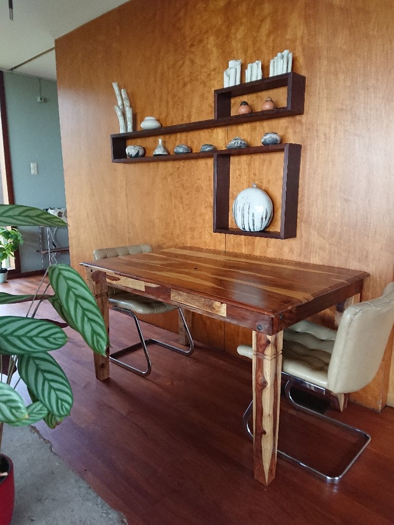 Tafel, mooi massief tropisch hout, Ophalen, 100 tot 150 cm, Zie foto's, Teakhout