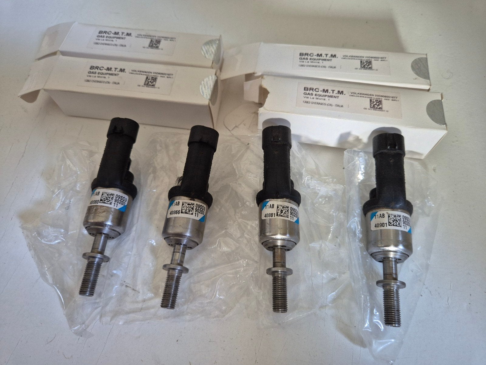 Vier prima BRC IN03 09SQ99020011 gas lpg injectoren MTM, Auto-onderdelen, Ophalen of Verzenden, Gebruikt, Ford
