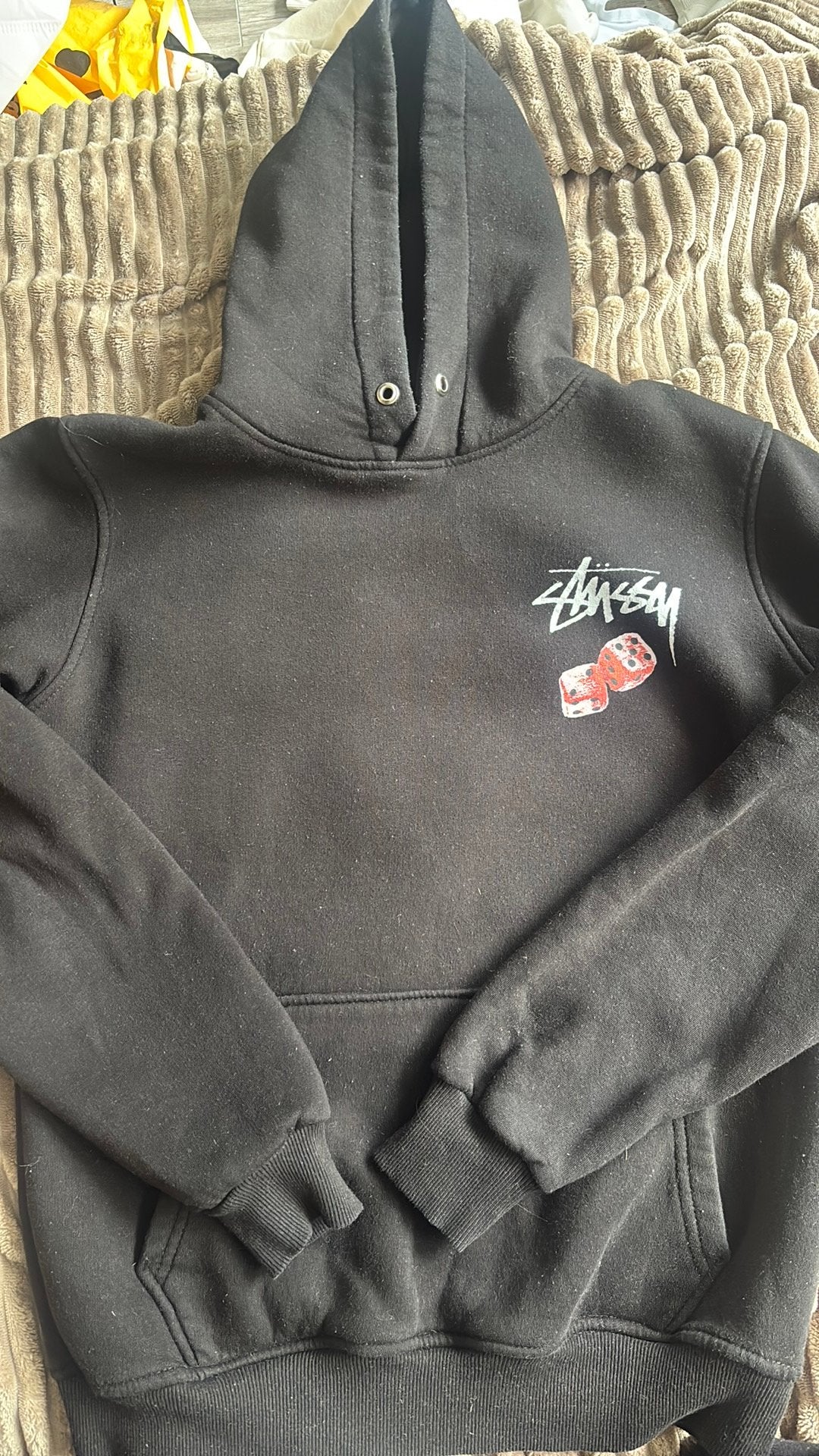 Stussy hoodie, Ophalen of Verzenden, Zo goed als nieuw, Maat 48/50 (M), Zwart