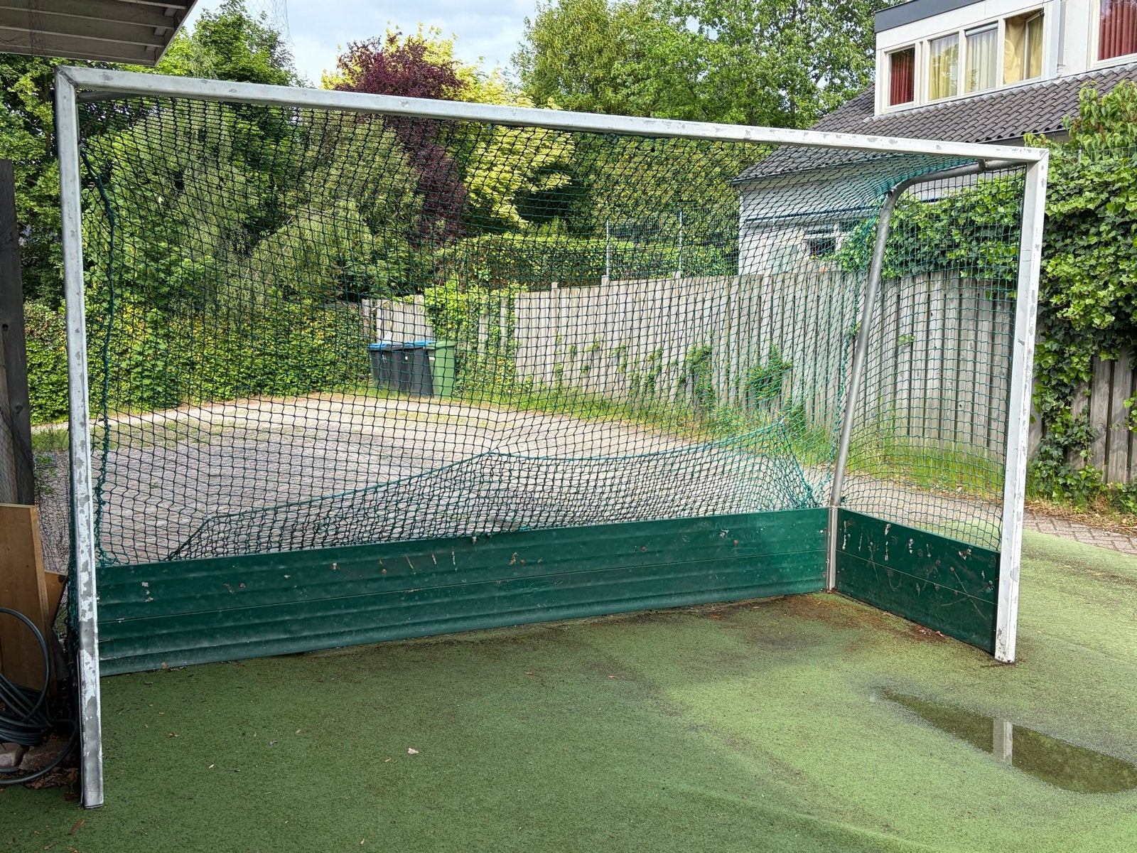 Officieel hockey goal met wielen, Ophalen, Gebruikt