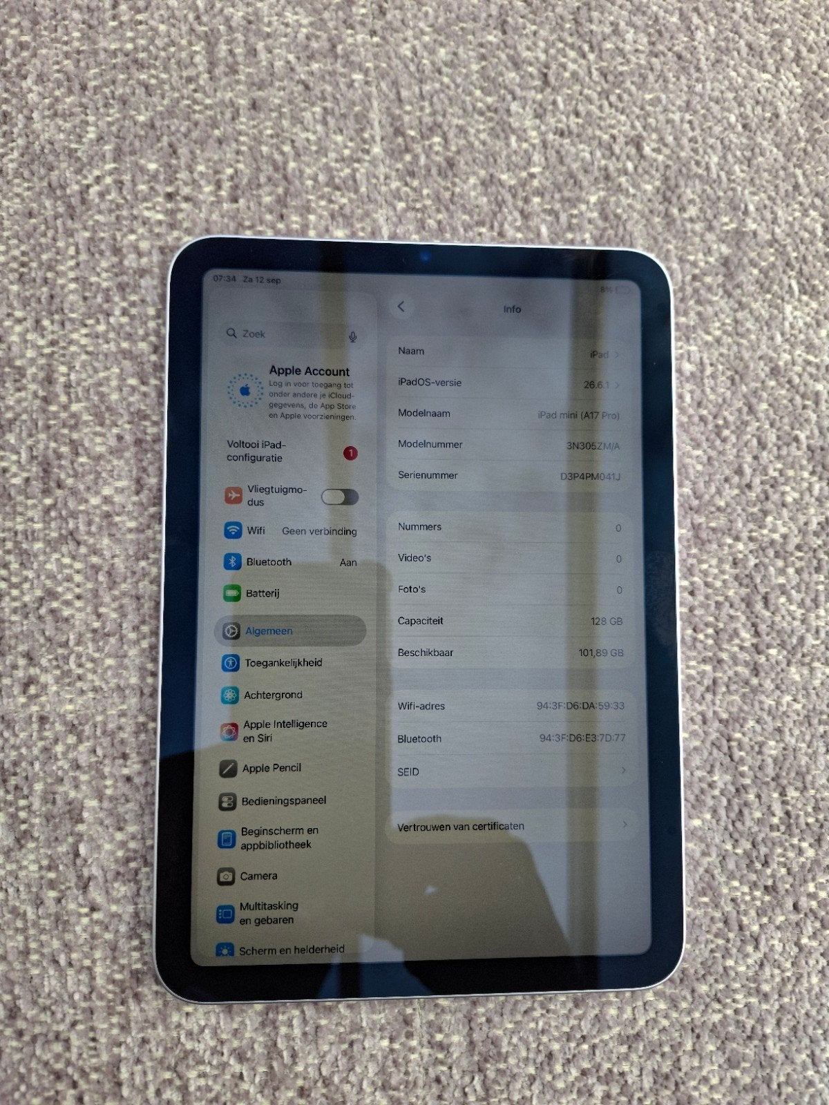 iPad mini 7 A17 Pro - Zo goed als nieuw