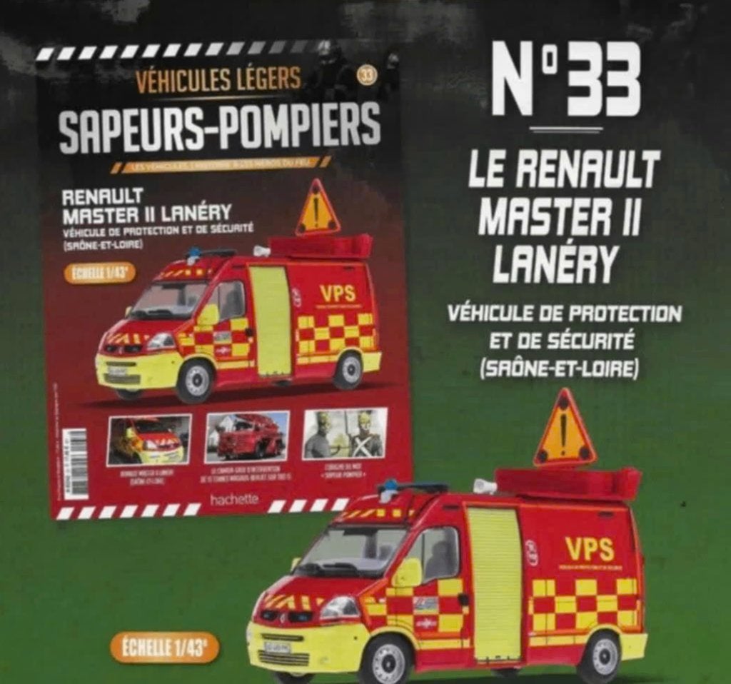 Renault Master II Lanery VPS brandweer schaal 1/43 # 33, Verzenden, Nieuw, Bus of Vrachtwagen, Overige merken