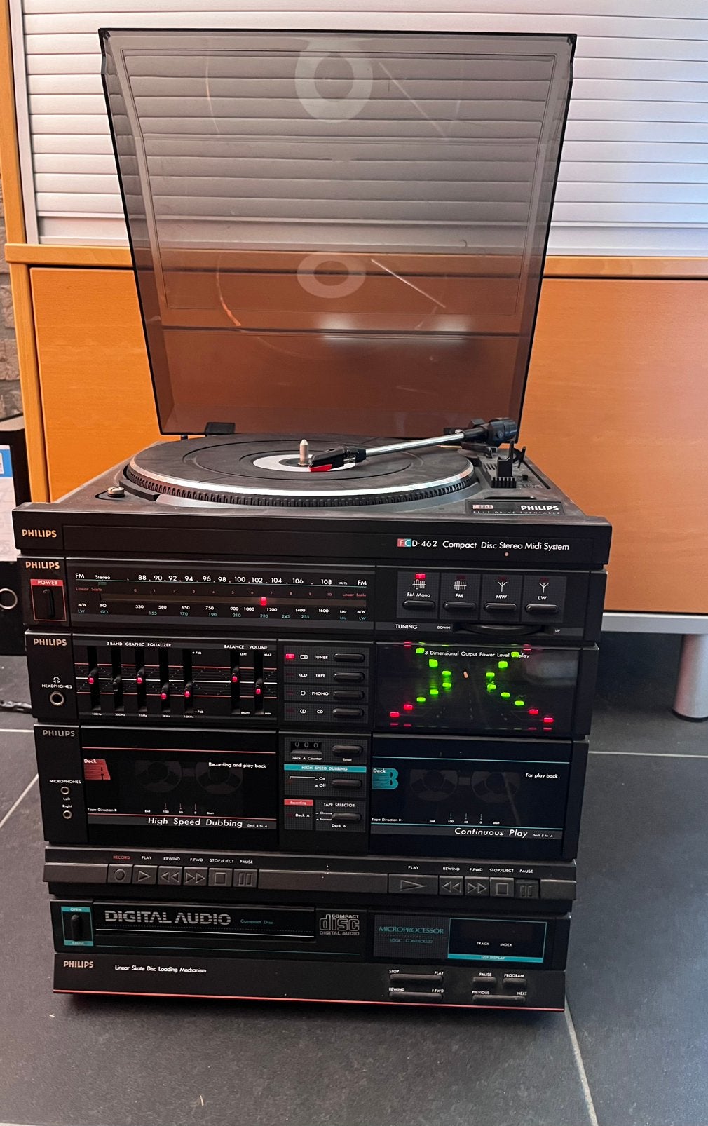 Philips FCD 462 stereo midi system inclusief 2 speakers, Audio, Tv en Foto, Stereo-sets, Ophalen, Gebruikt, Philips