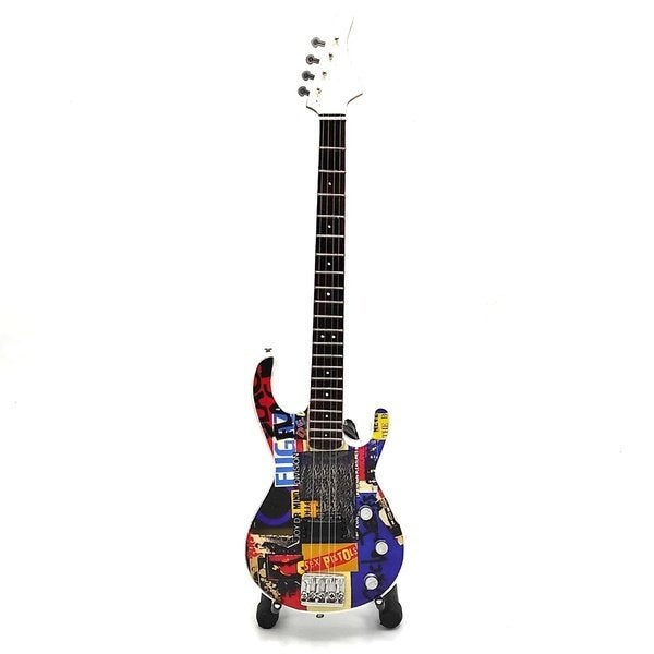Red Hot Chili Peppers Flea miniatuur gitaar 25cm mini guitar, Info@deconoord.nl, Deco Noord, Nieuw, Ophalen of Verzenden