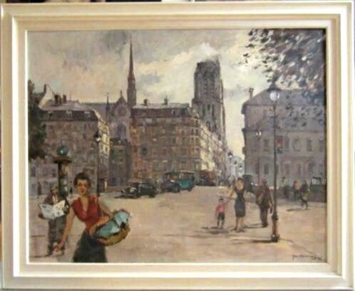 ==in PARIJS==Jan Korthals 1916-1972 == doek 88 x 112 cm ==, Ophalen