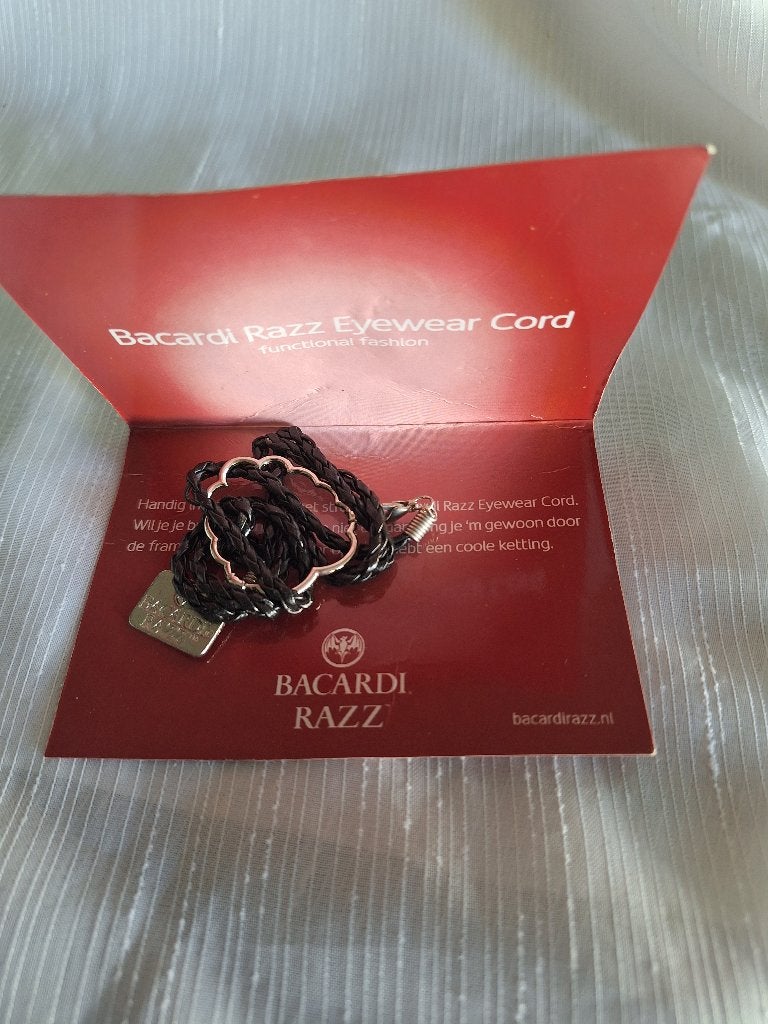 BACARDI RAZZ brillenkoord, Ophalen of Verzenden, Nieuw, Gebruiksvoorwerp