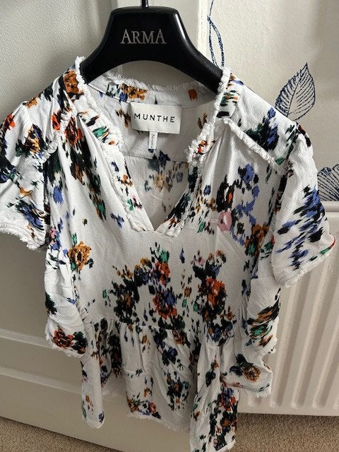 Munthe blouse - maat 36, Wit, Ophalen of Verzenden, Zo goed als nieuw, Maat 36 (S)