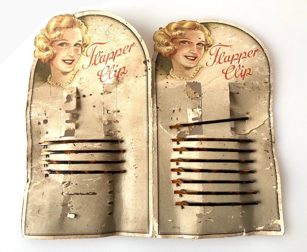 Vintage haarspelden / Bobby Pins - op verpakking, Verzenden, Gebruikt, Haarspeld