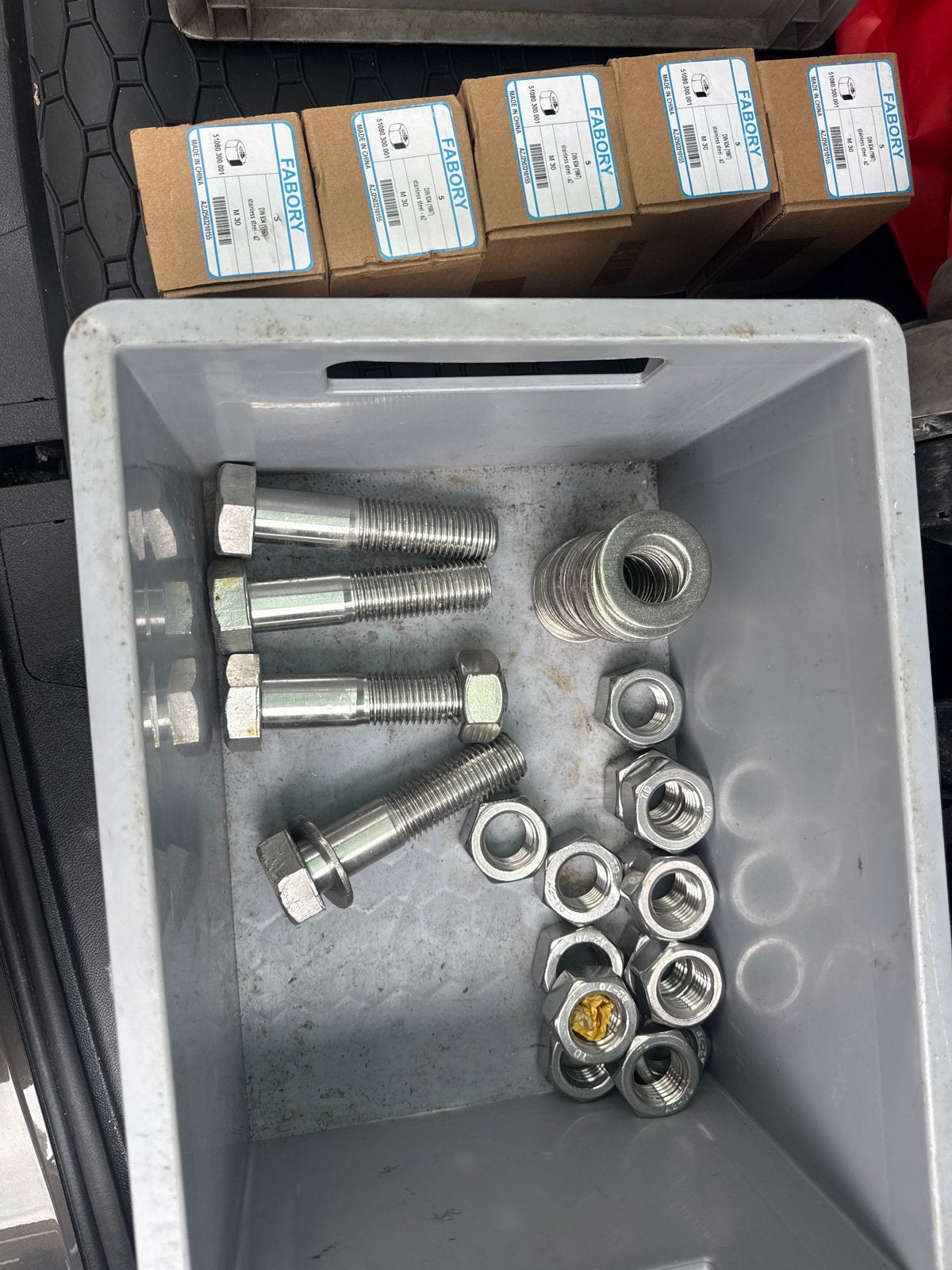 Fabory RVS Bouten en Moeren M30 - Nieuw, 100 tot 250 mm, Nieuw, Ophalen of Verzenden, Rvs