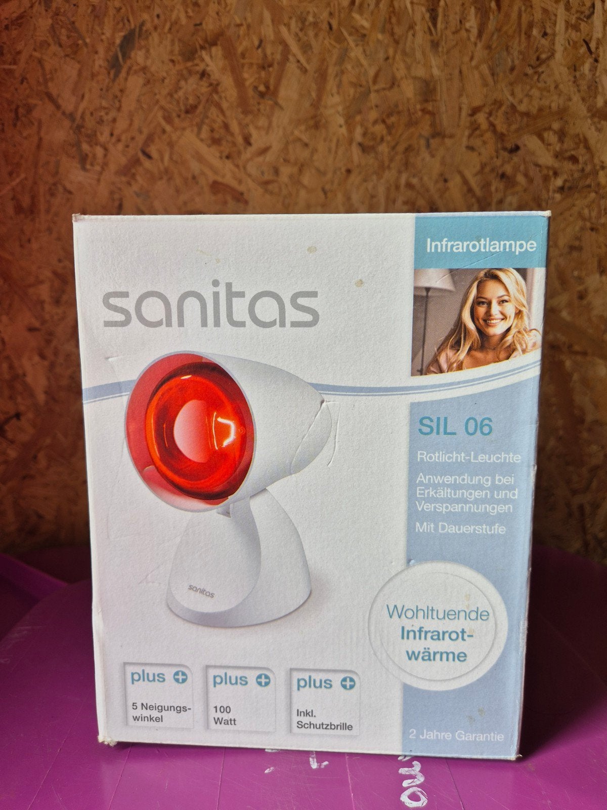 Sanitas Infraroodlamp SIL 06 - warmtelamp, Ophalen of Verzenden, Zo goed als nieuw, Overige typen