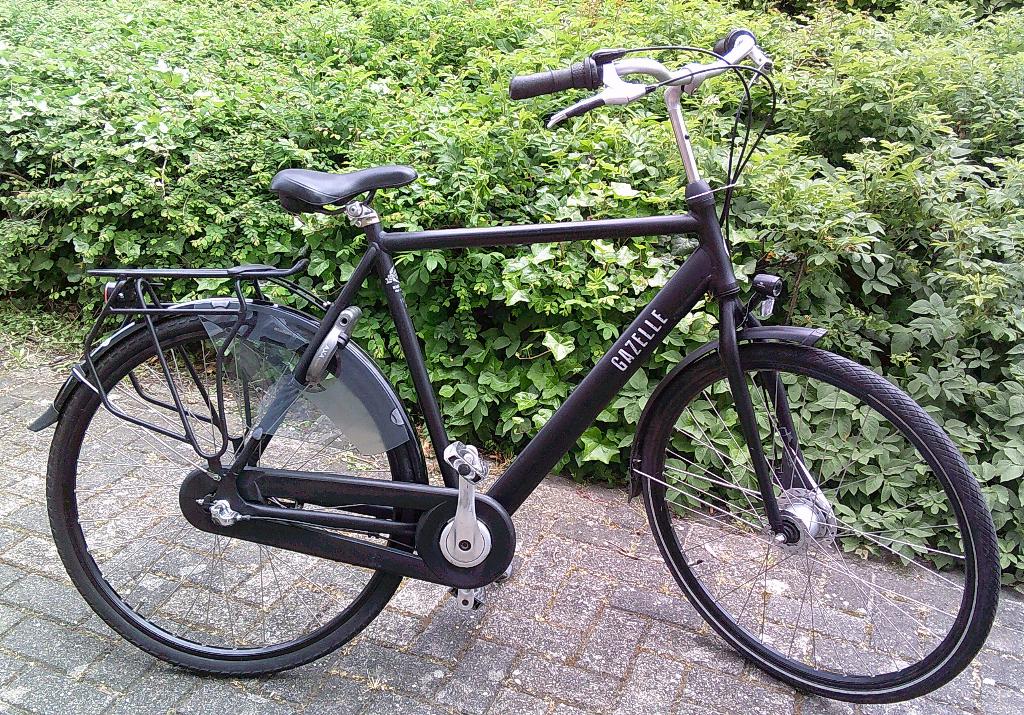 ZEER MOOIE GAZELLE ESPRIT 3V FRAME HOOGTE 61 CM MATT ZWART., Ophalen, Versnellingen, Zo goed als nieuw, 57 tot 61 cm