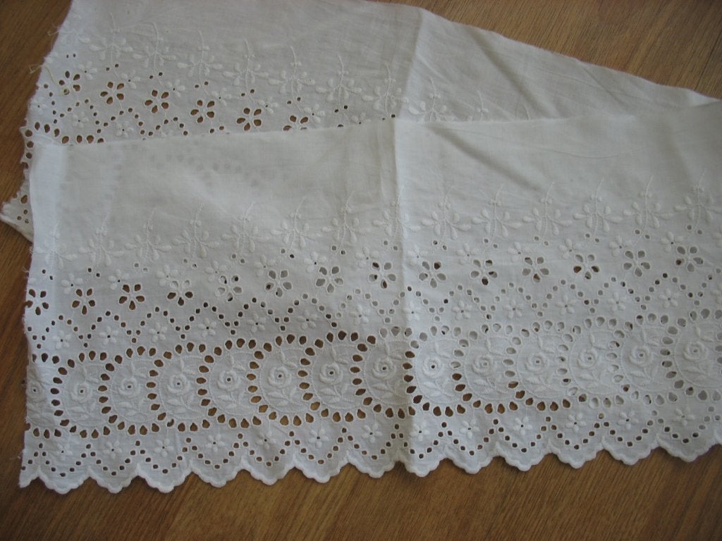 Restantje Ouderwets Kant Broderie Manchetten Kraag Ruches✨, Ophalen of Verzenden, Nieuw, Kant