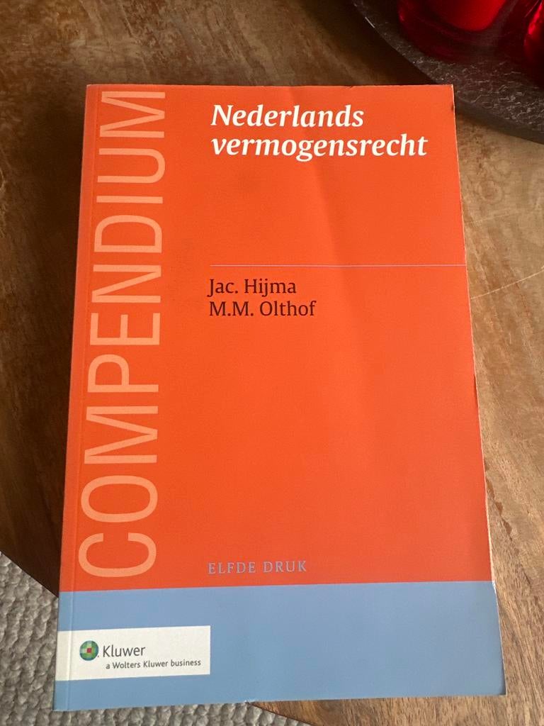 Compendium Nederlands Vermogensrecht - Jac. Hijma, Boeken, Studieboeken en Cursussen, Ophalen of Verzenden, Gamma, Gelezen, HBO