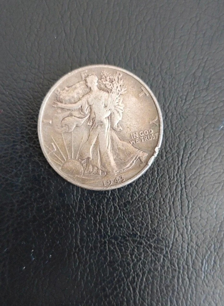 Zilveren Half Dollar munt 1943 - Walking Liberty, Ophalen of Verzenden