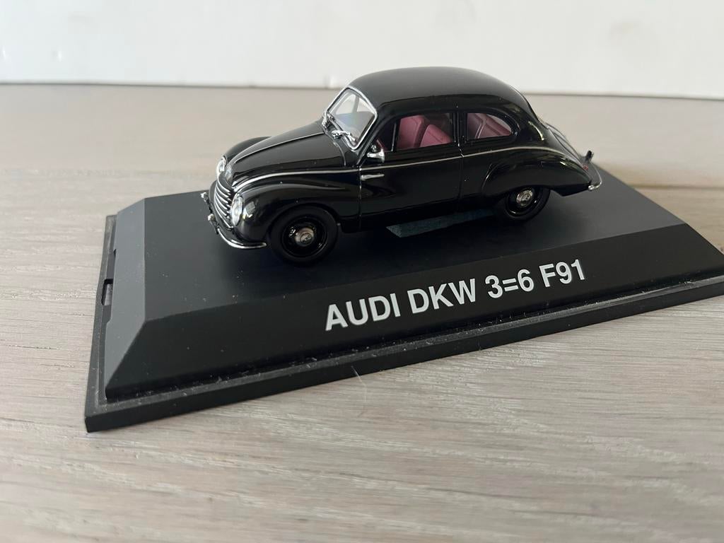 Audi DKW 3=6 F91 modelauto - Zwart, Ophalen of Verzenden, Zo goed als nieuw, Auto, Overige merken