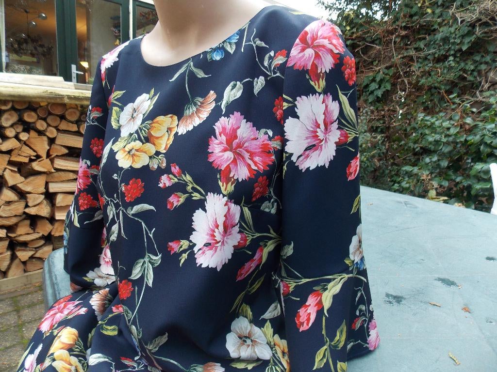 taifun gebloemde jurk maat M 38/40 nieuw, Maat 38/40 (M), Blauw, Nieuw, Ophalen of Verzenden